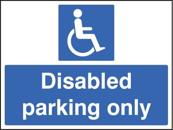 Disabled Parking Only Sign