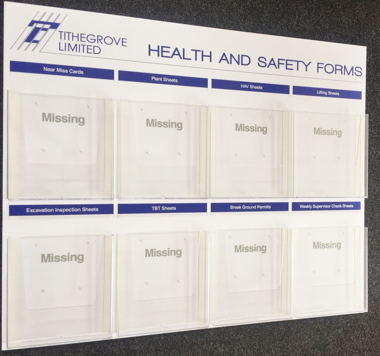 Site Health & Safety Forms Board (8 Documents)