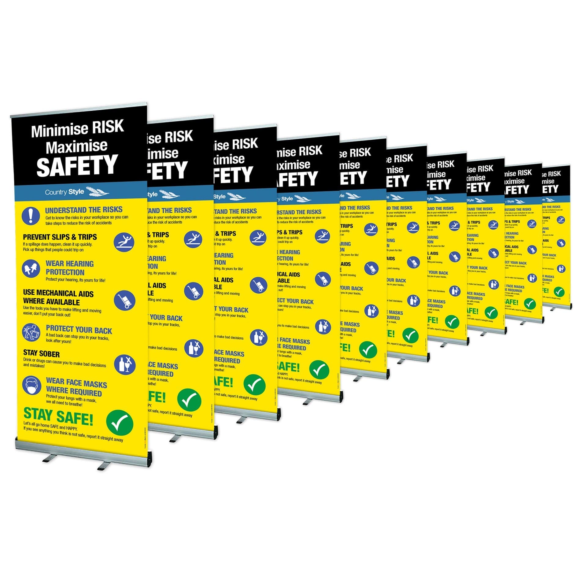 Pull-up Roller Banners - Workplace Safety Campaign Package