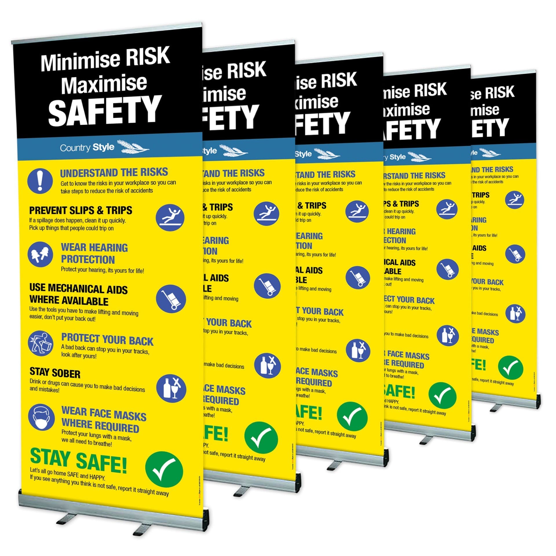 Pull-up Roller Banners - Workplace Safety Campaign Package