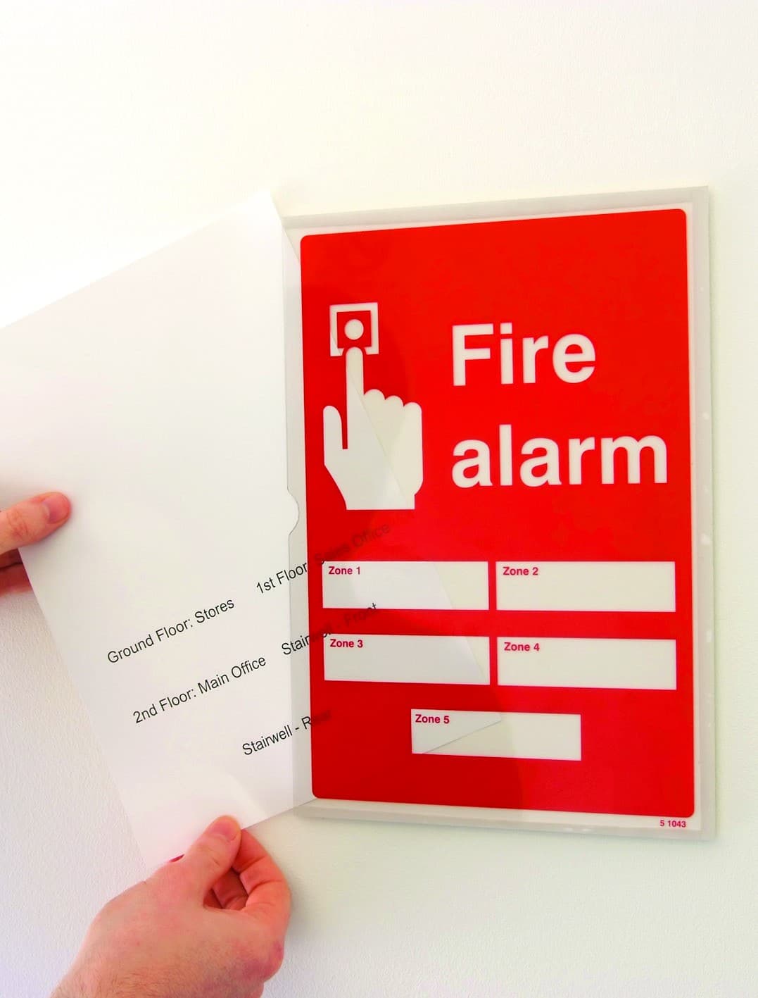 Fire Alarm Zones Adapt-A-Sign | 215mm x 310mm | 3mm PVC