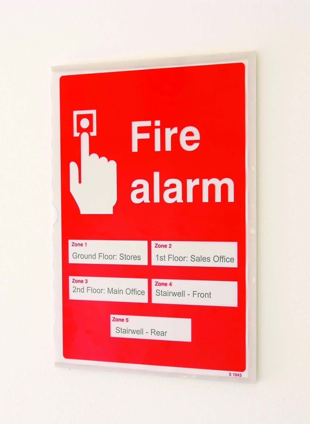 Fire Alarm Zones Adapt-A-Sign | 215mm x 310mm | 3mm PVC