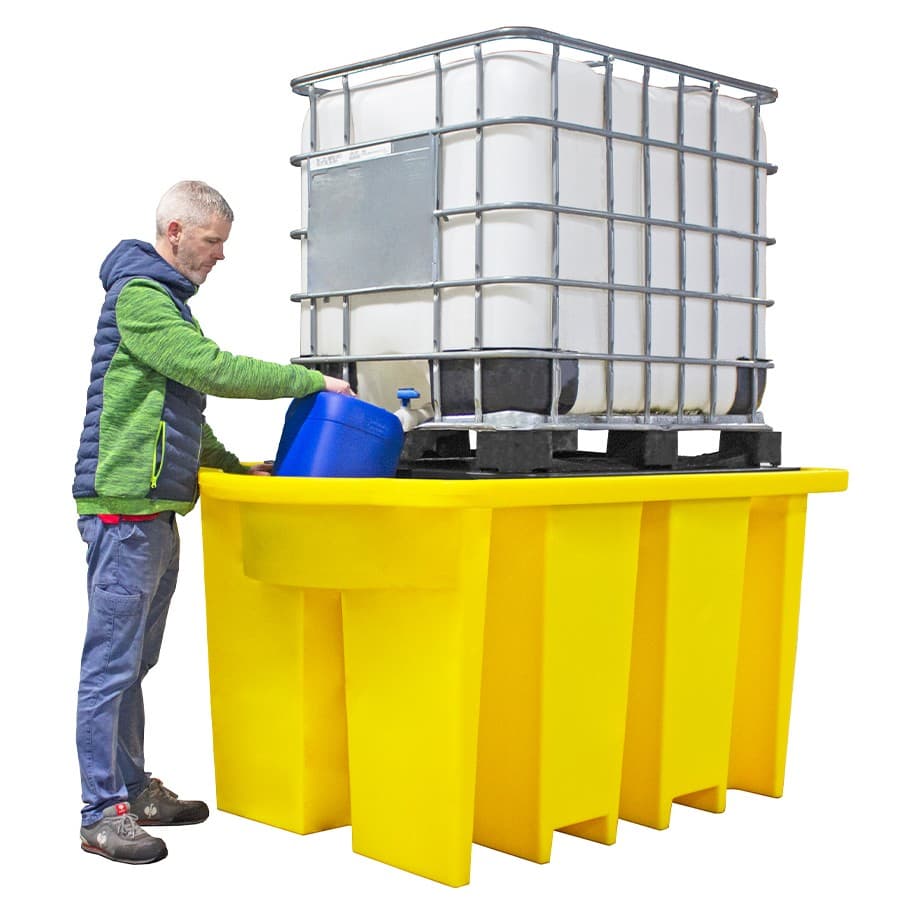 Romold | BB1DT | IBC Spill Pallet with Integral Dispensing Area & Grid
