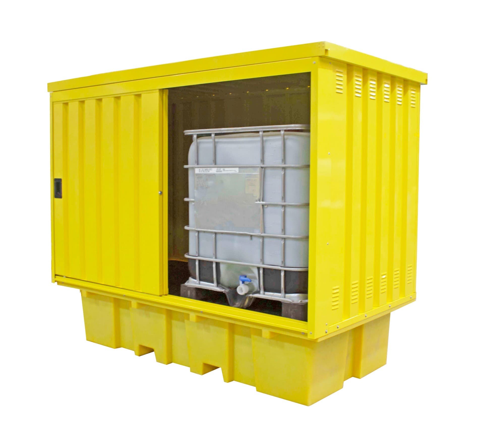 Romold | BB2HCS | Steel Covered Double IBC Pallet with Lockable Doors