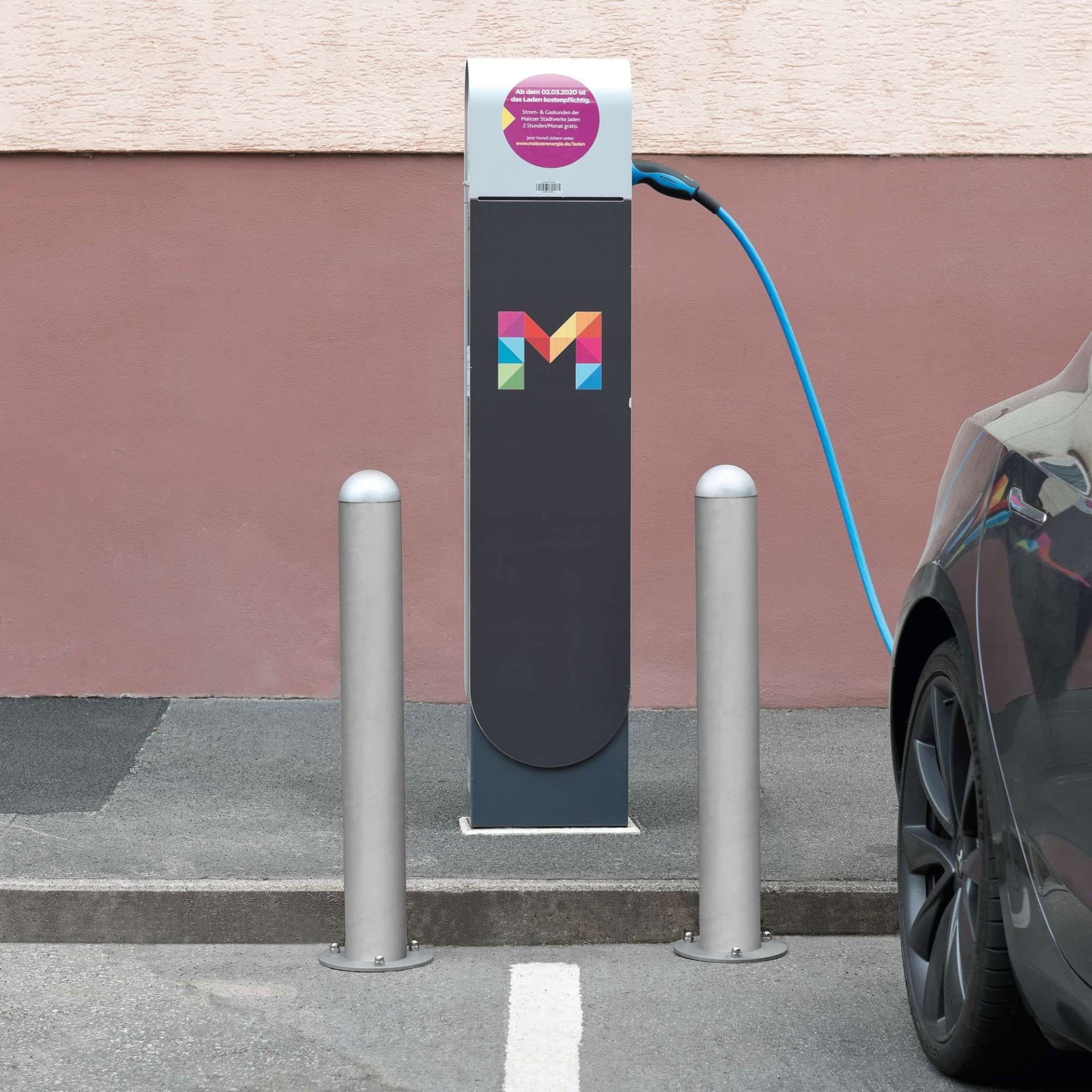 Traffic-Line EV Charging Point Protection Bollards | Steel Hot Dip Galvanised