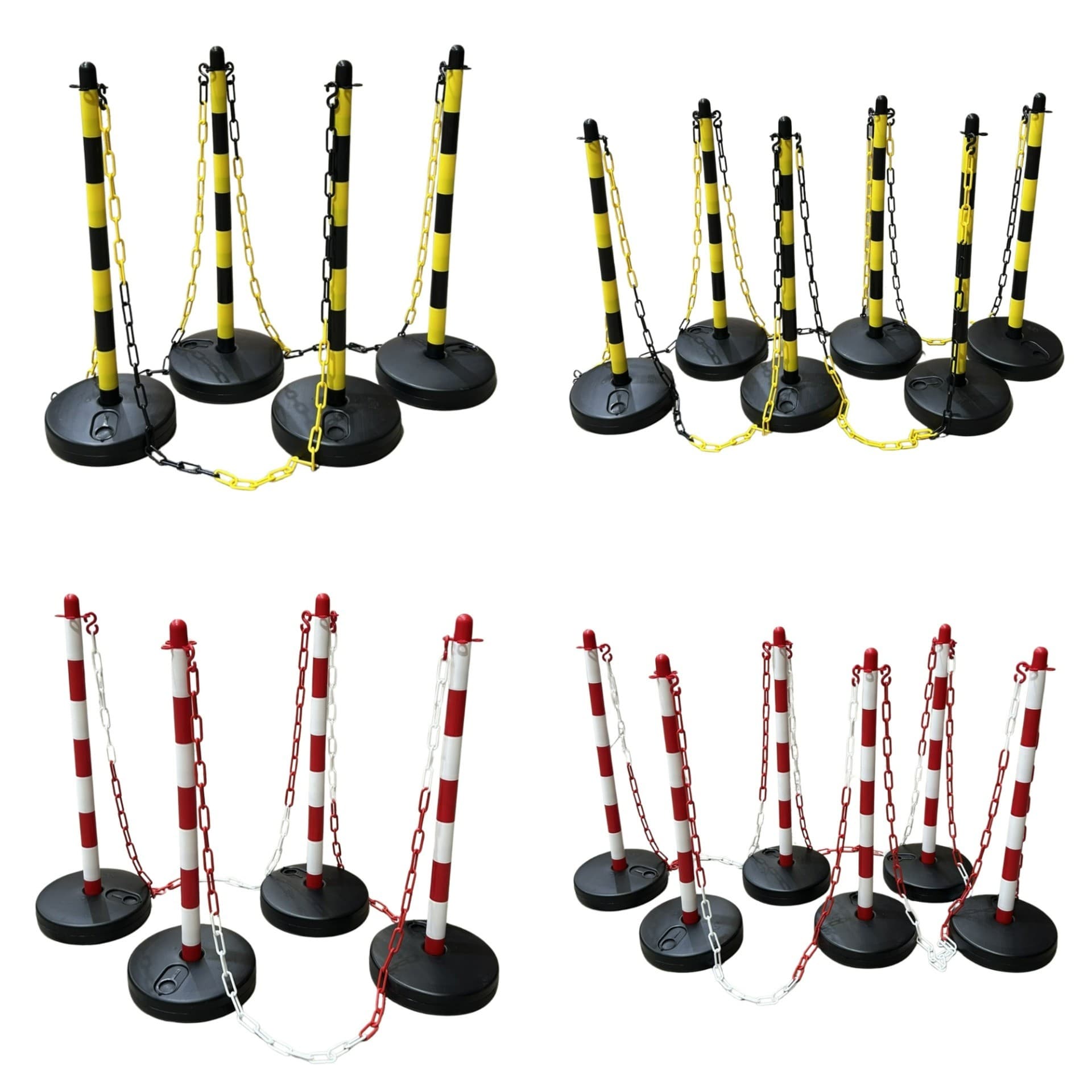 GUARDA Chain Post Barrier Kits with Plastic Water Fillable Base