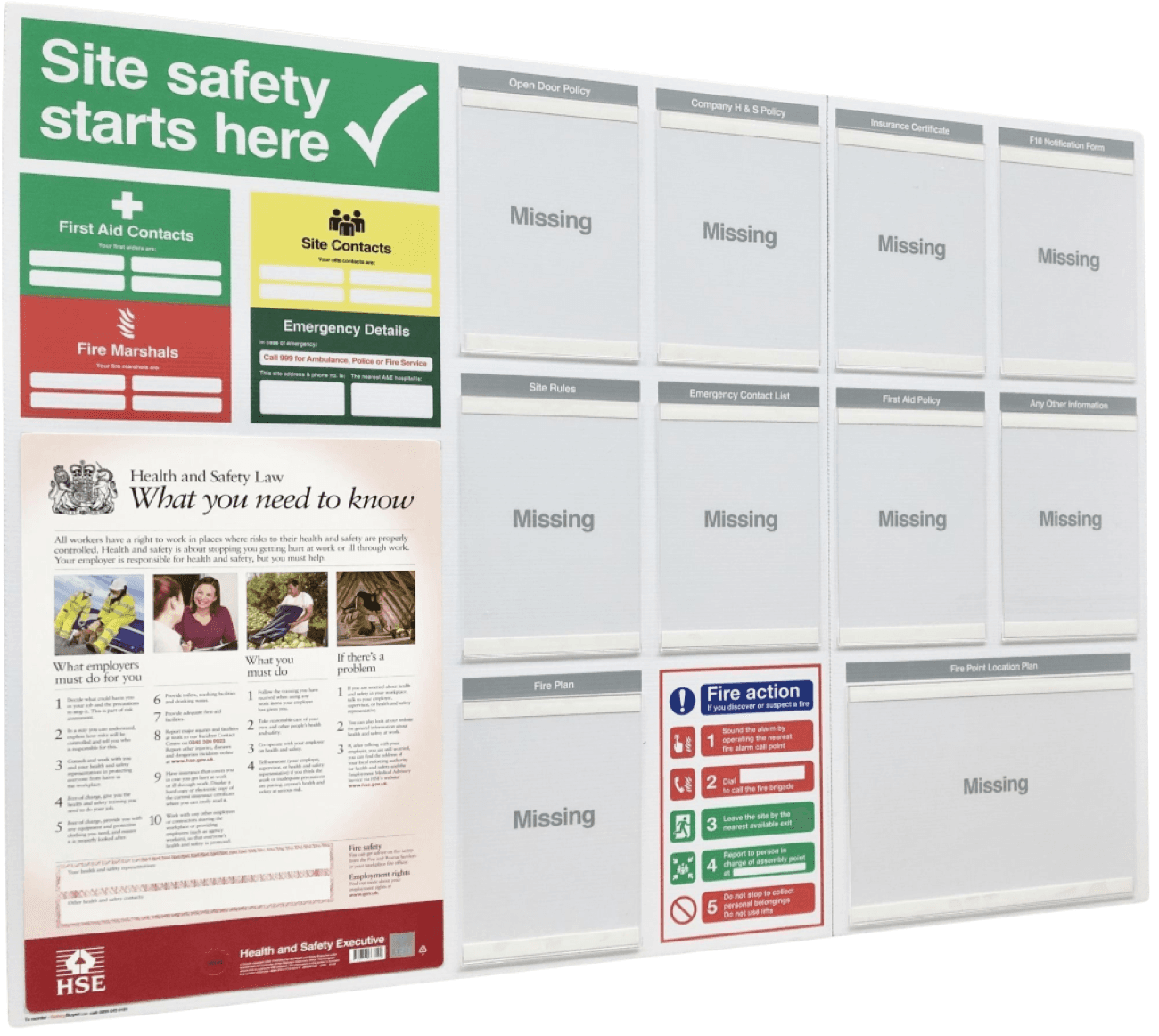Construction Site Safety Information Notice Board