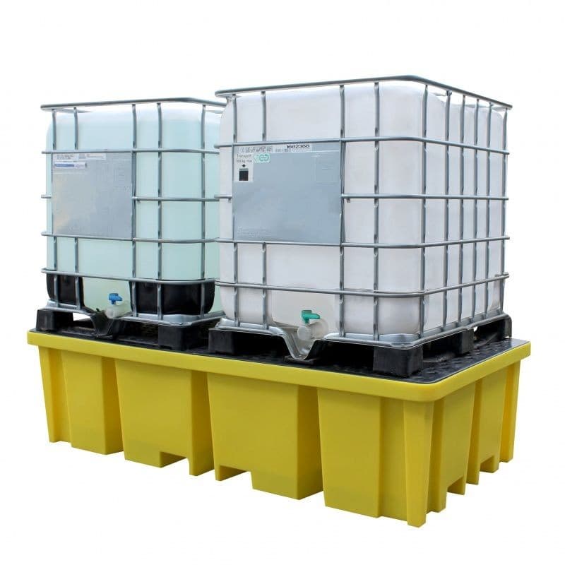 Romold | BB2FW | Double IBC Spill Pallet with 4-Way Forklift Access