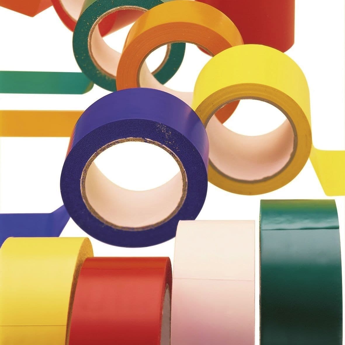 Floor Marking Tapes in White, Yellow, Blue, Red, Green & Orange