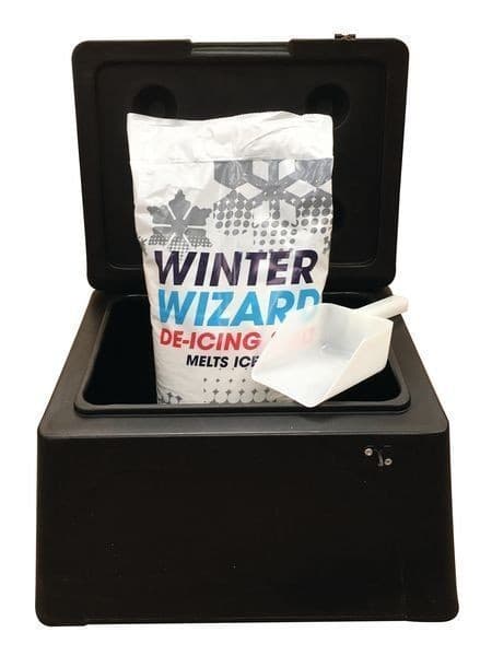 30 Litre Grit Bin with 10kg De-Icing Salt & Scoop