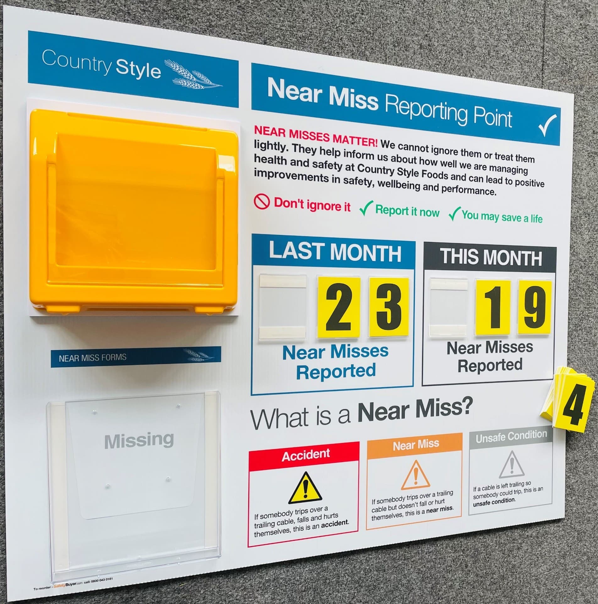 Branded Near Miss Reporting Point