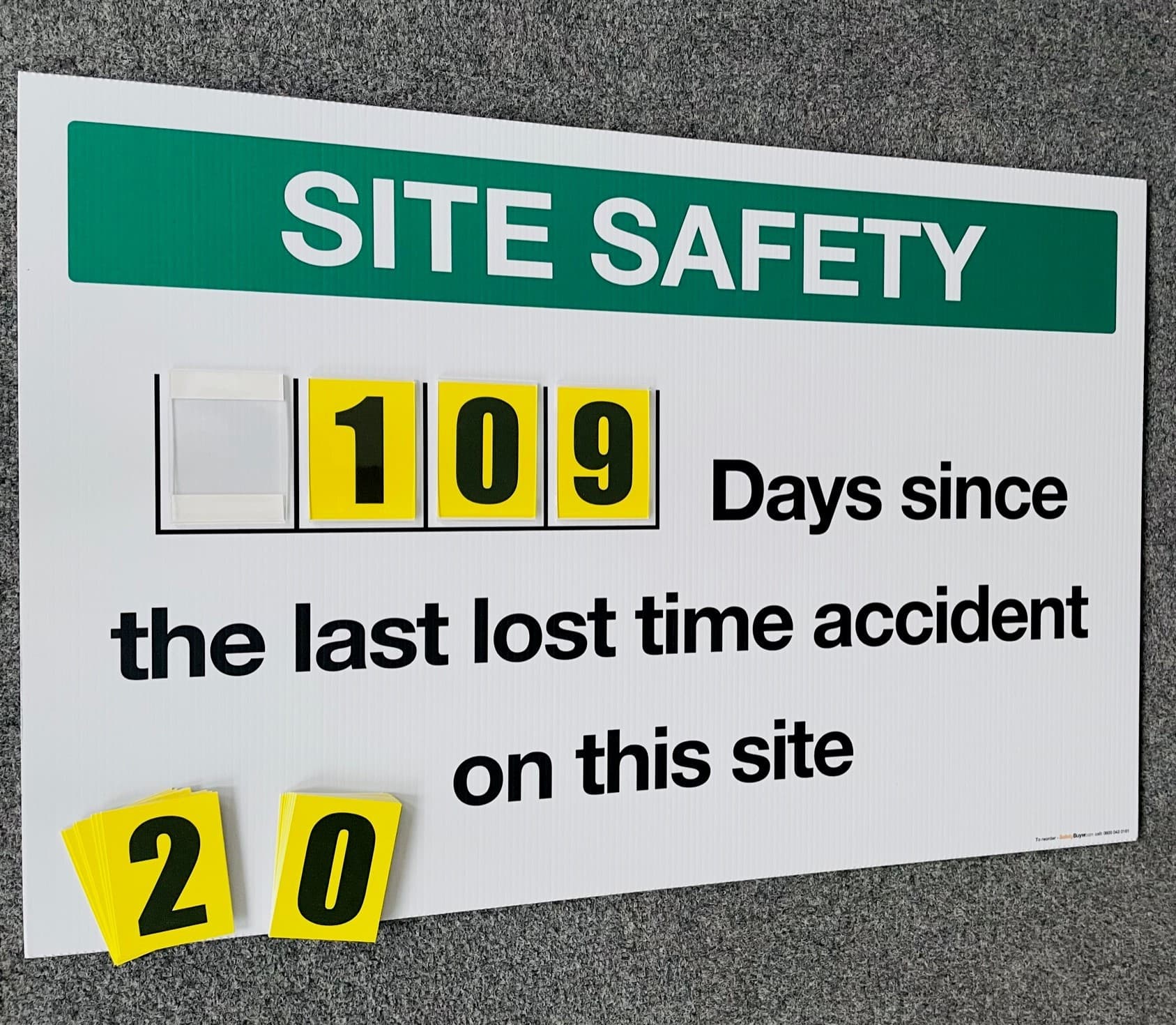 Days Since Last Lost Time Accident (Sign Board & Number Sets)