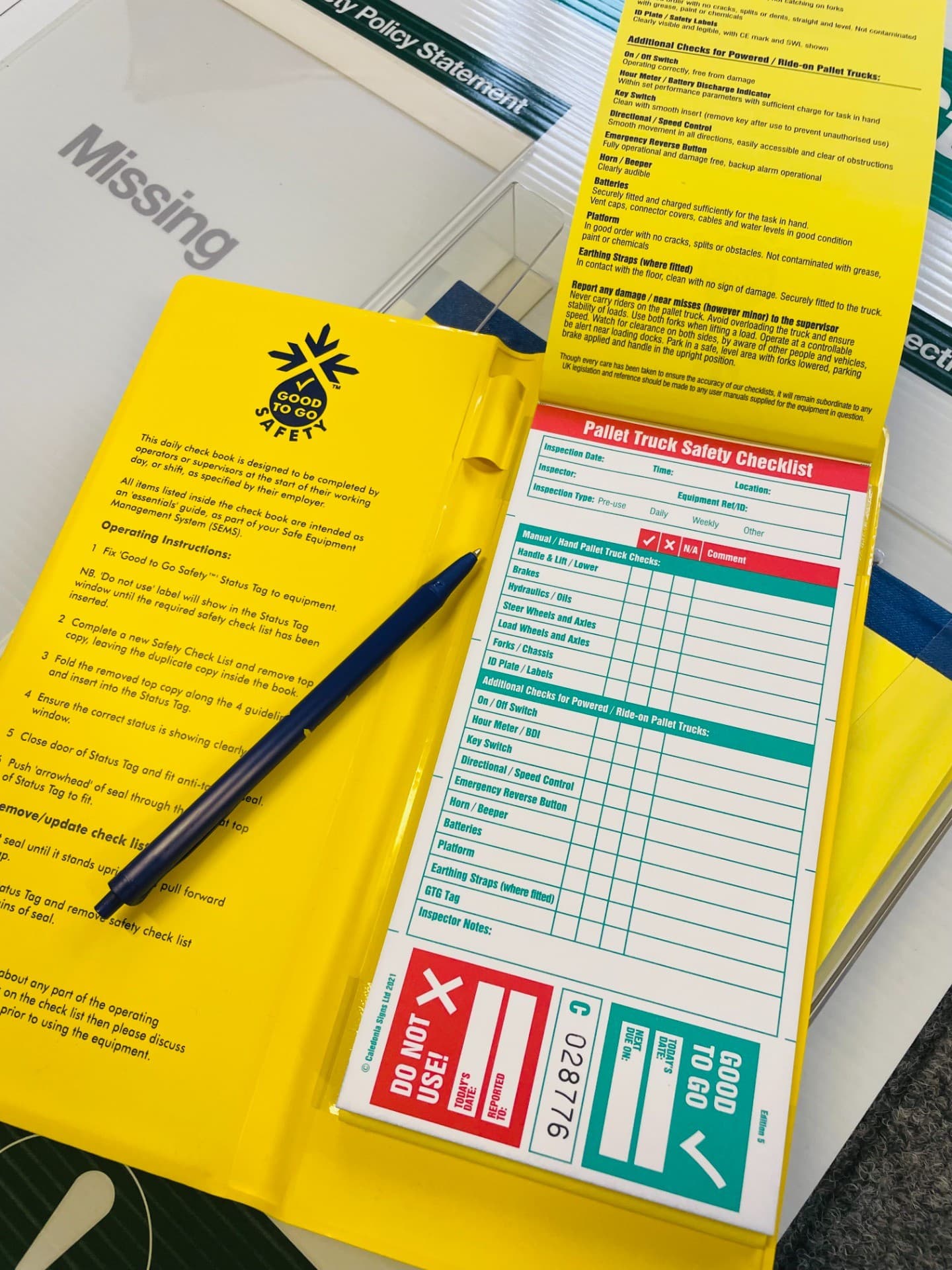 Good To Go Pallet Trucks Inspection Station