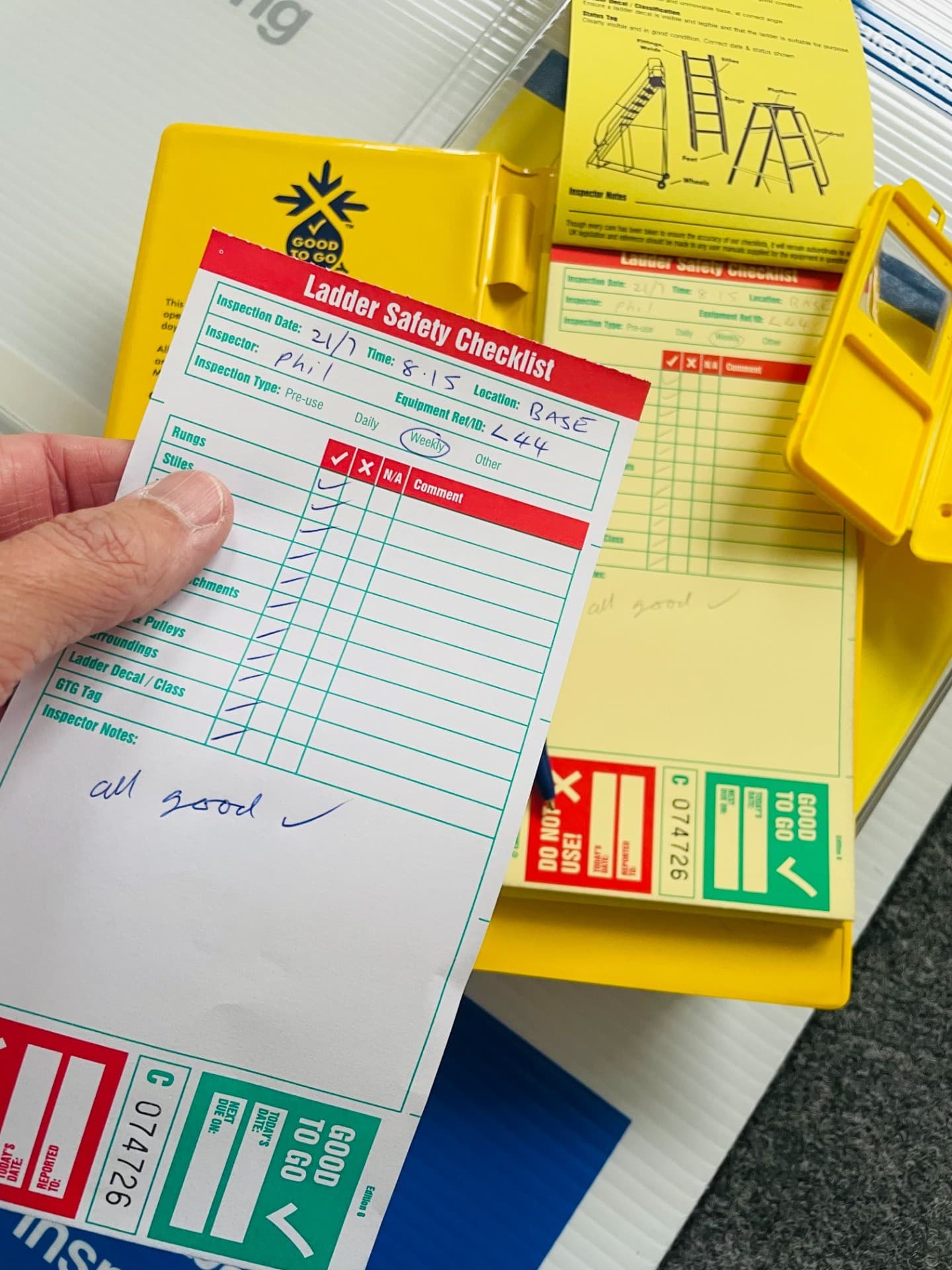 Good To Go Ladders Inspection Station