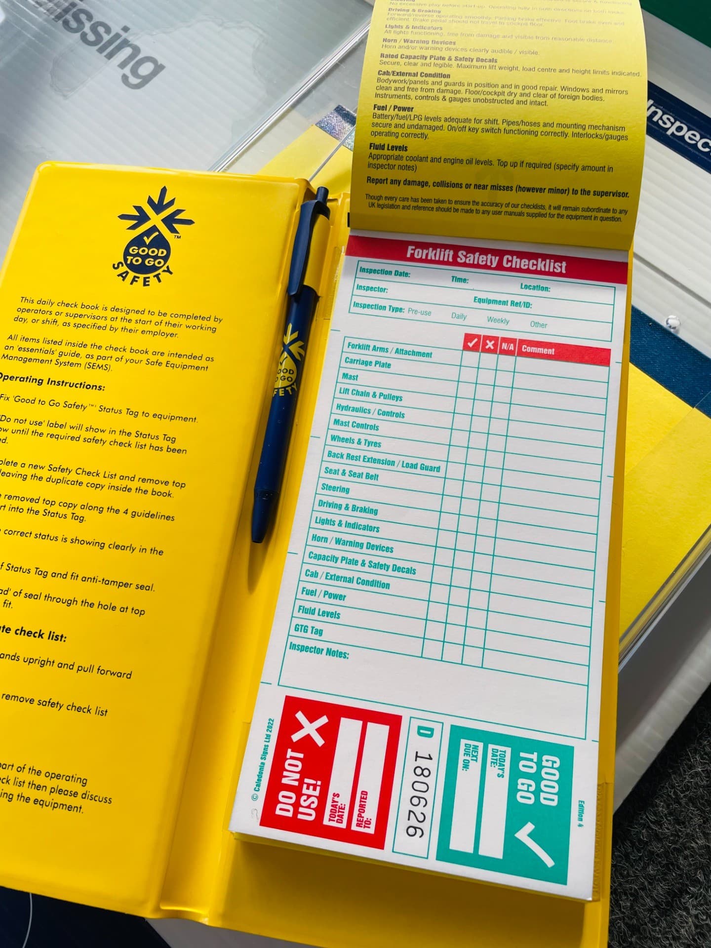 Good To Go Fork Lift Trucks Inspection Station