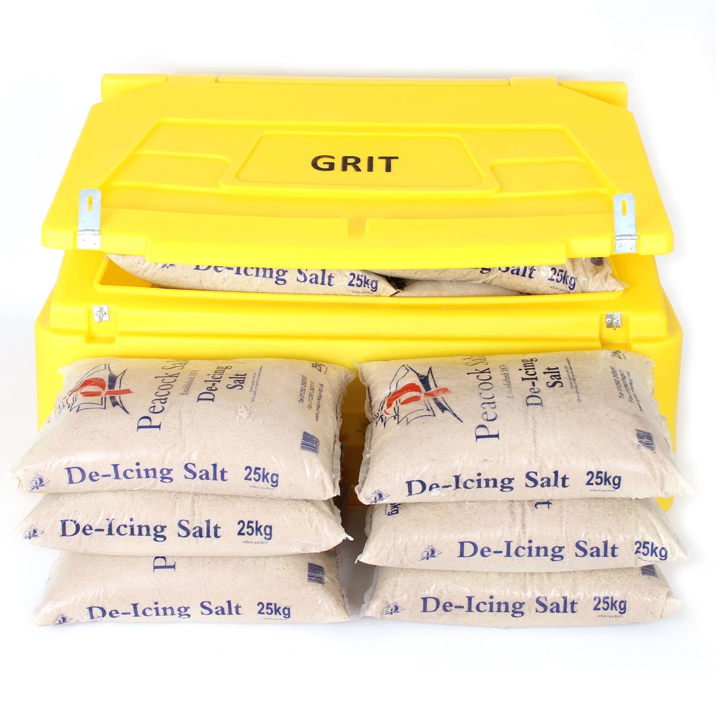 Lockable Grit Bins with 400Kg De-icing Salt Included