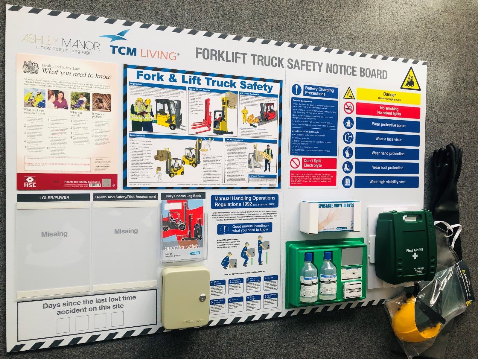 Forklift Truck Safety Information Notice Board