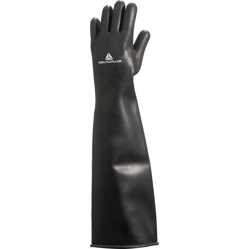 1 Pair - Deltaplus 60cm Heavy-Duty Chemical Resistant Latex Gauntlet Gloves