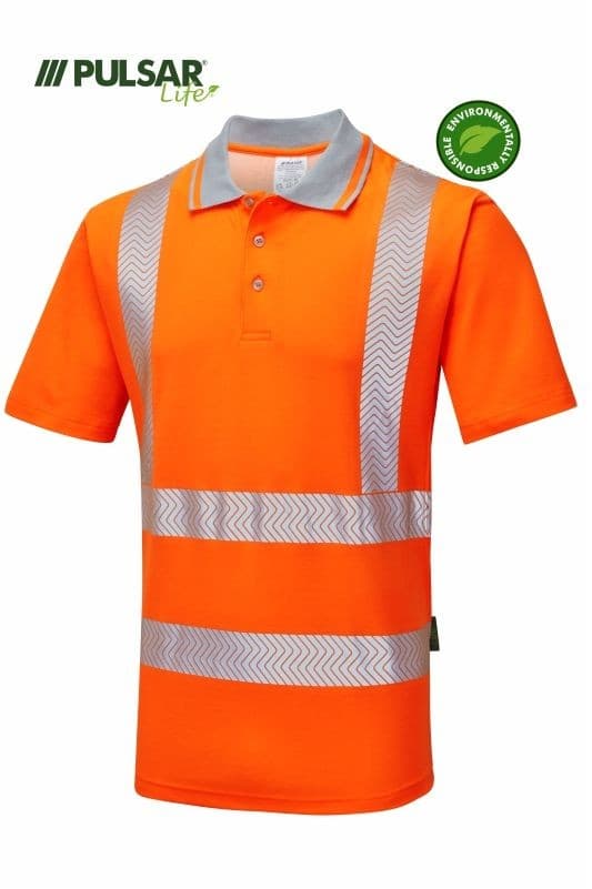PULSAR® LIFE LFE924-NB | GRS Rail Spec Short Sleeve Polo Shirt - Orange