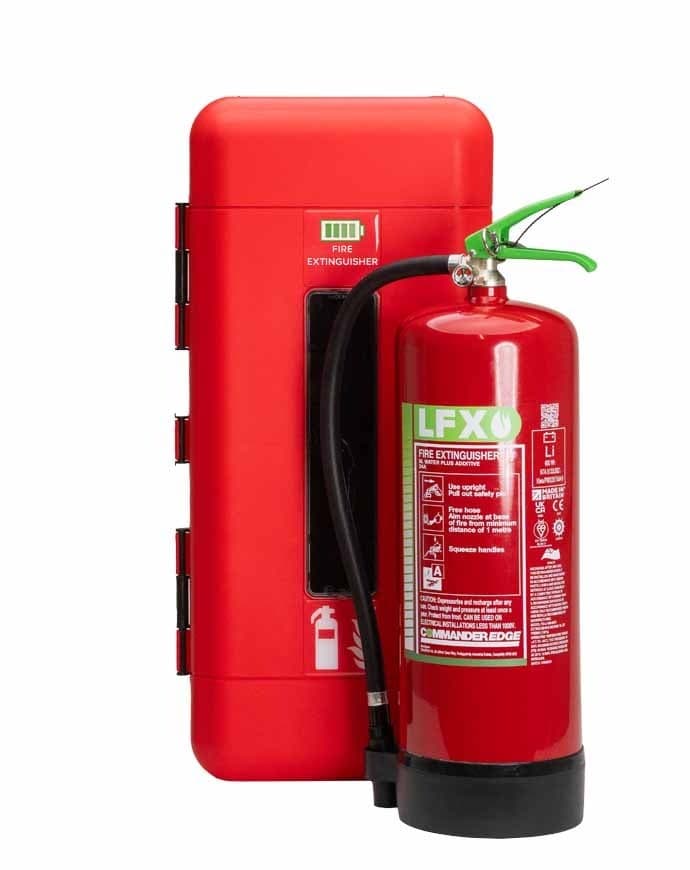CommanderEDGE LFX Battery Extinguisher & Cabinet Bundle Deal