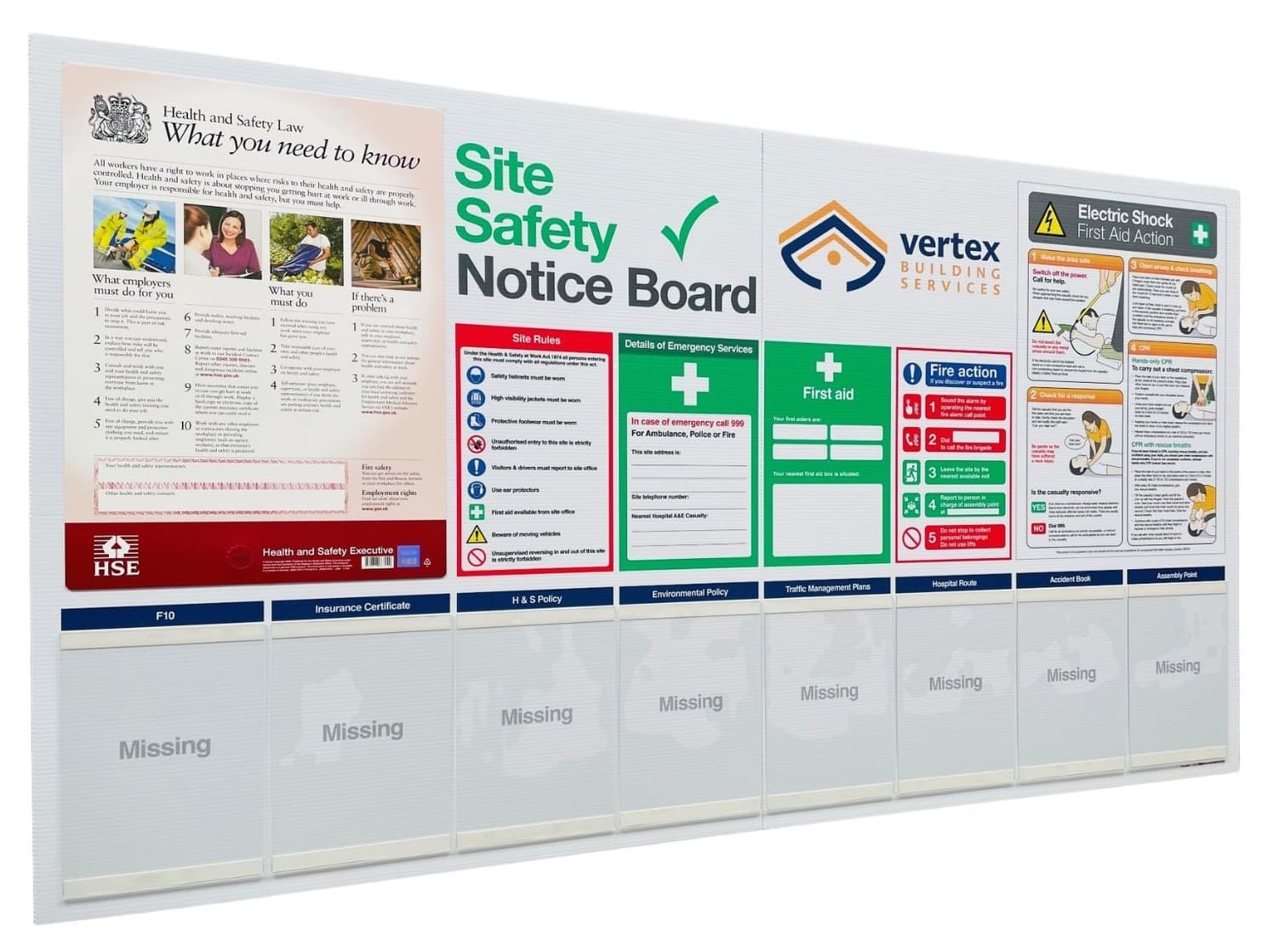 Construction Site QHSE Safety Notice Boards