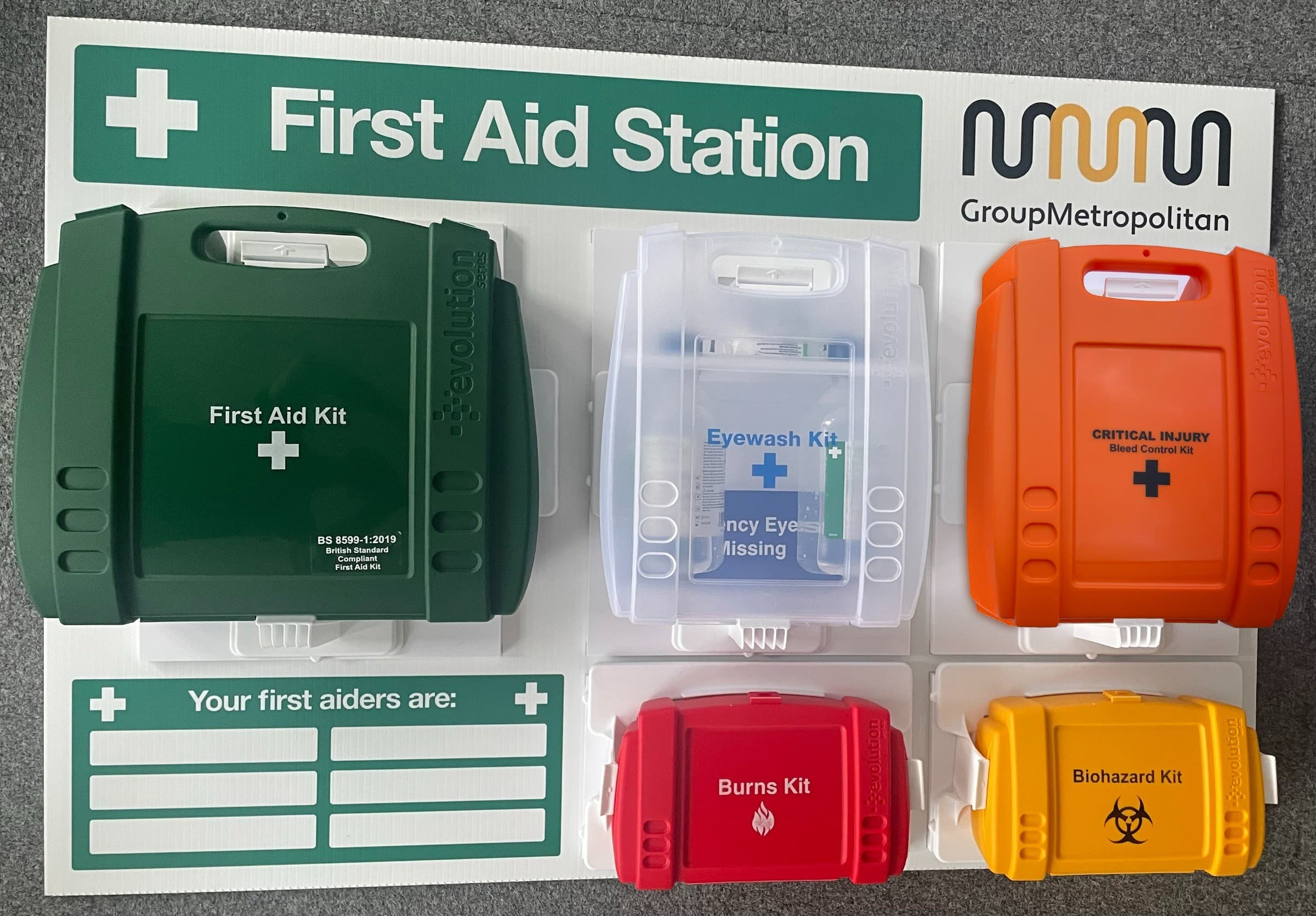 Branded Fully Stocked High-Risk First Aid Stations