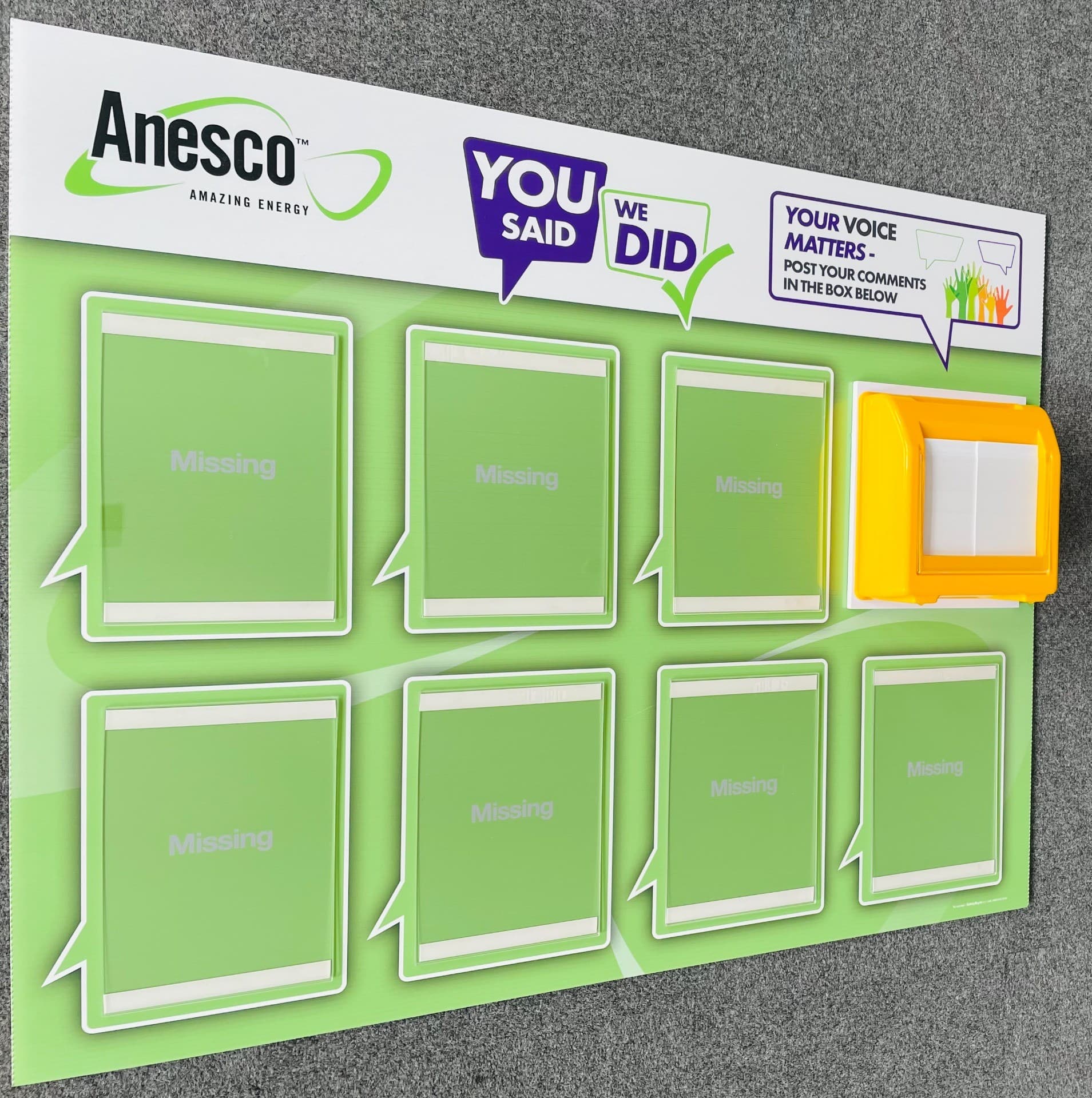 You Said We Did Staff Engagement Board 2