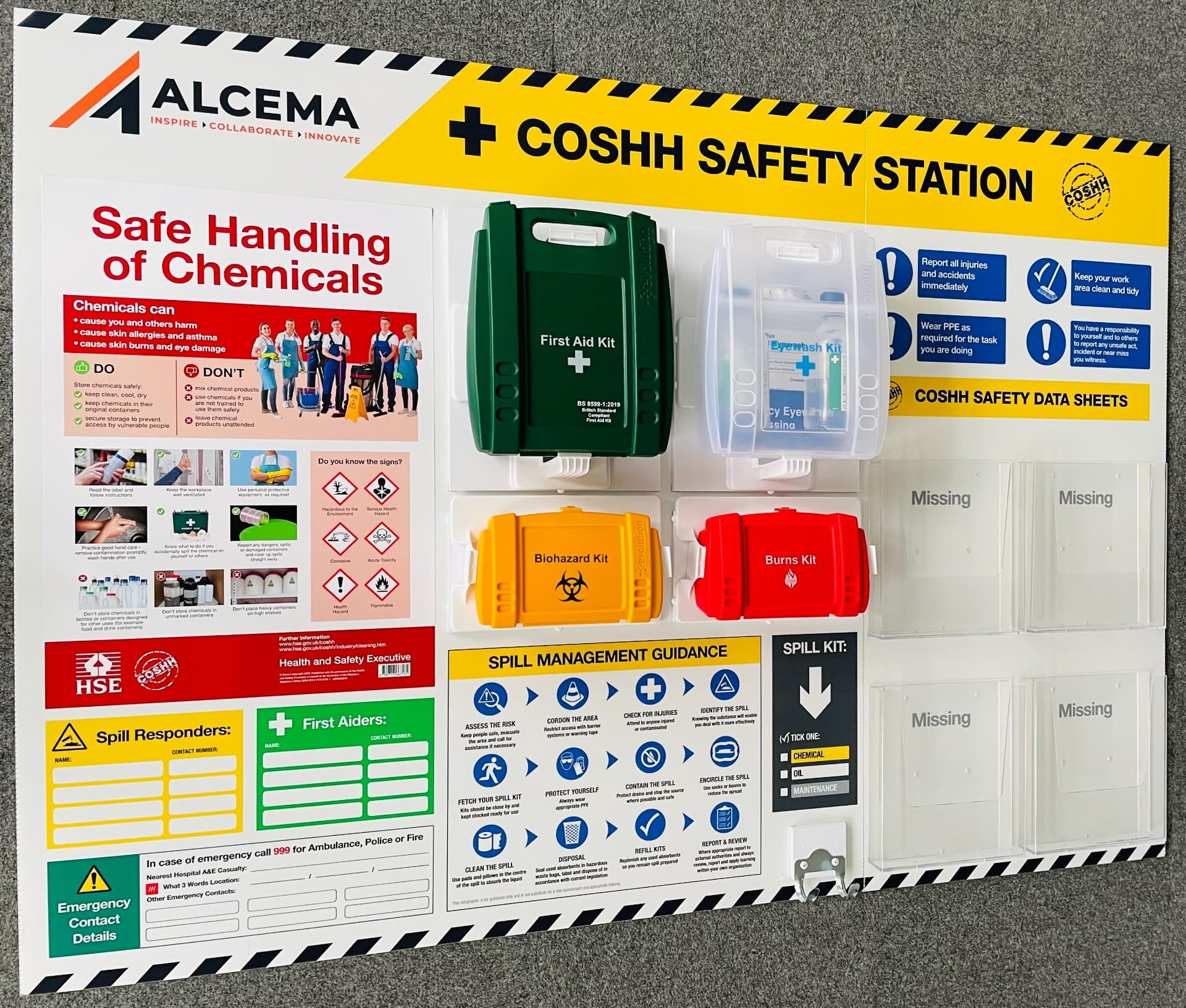 COSHH Workplace Safety Information Station