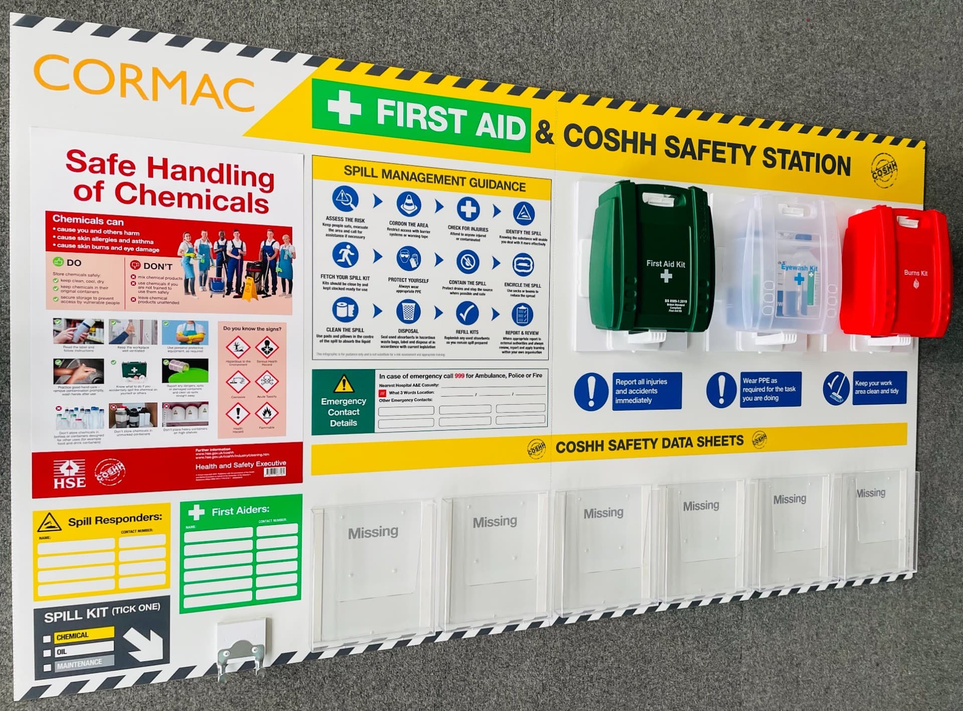 First Aid & COSHH Management Information Point
