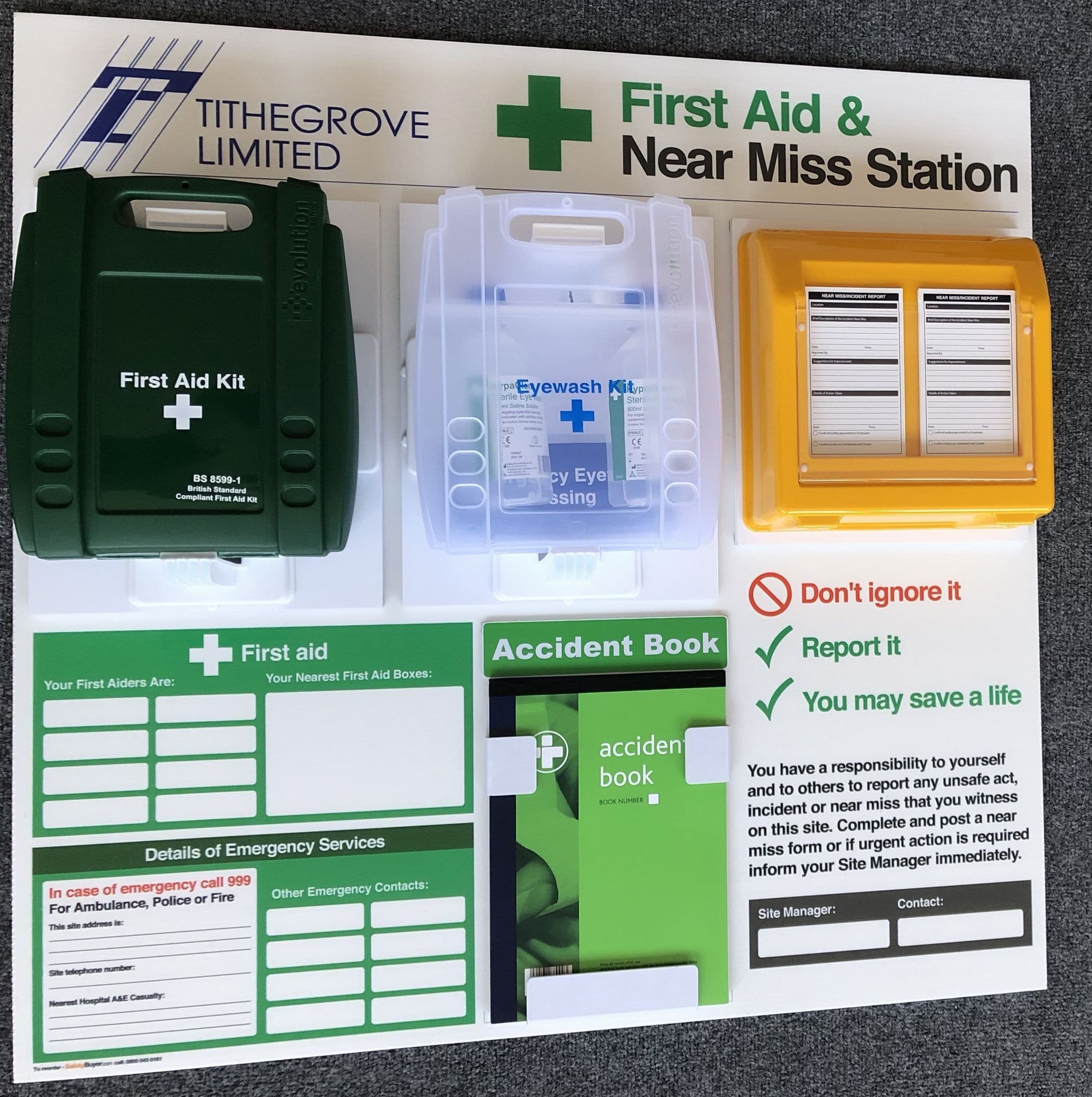 First Aid & Near Miss Reporting Station