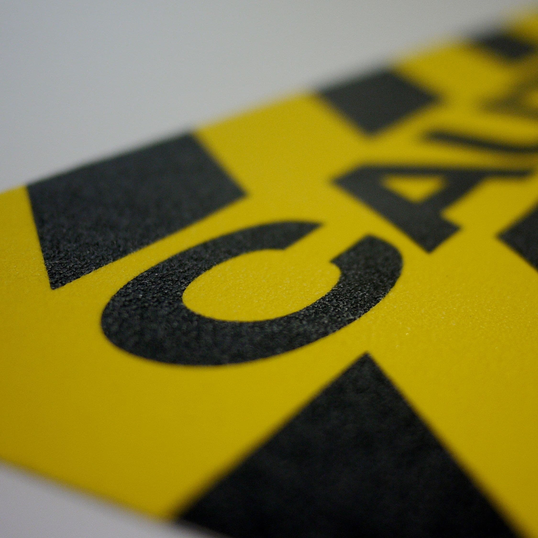 High Visibility Anti-Slip Floor Treads with 'Caution' message 150mm x 610mm