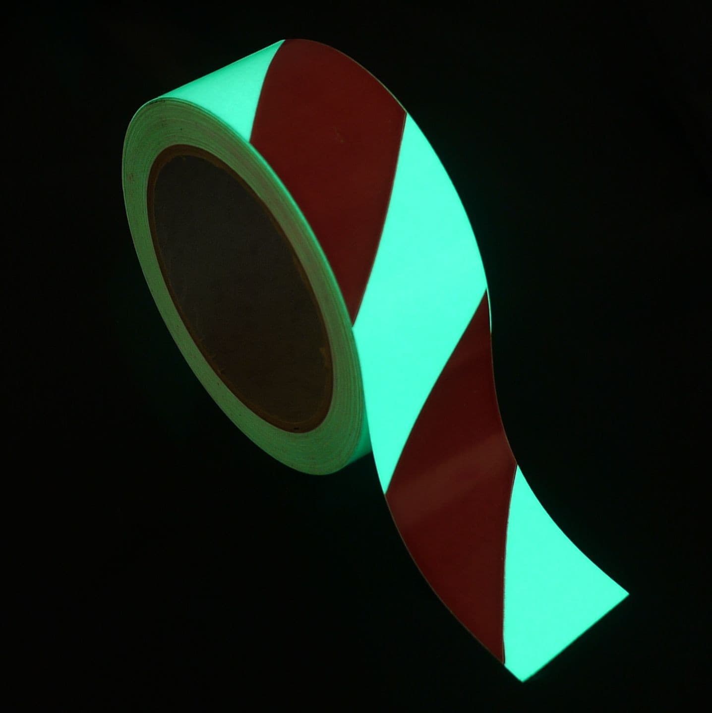 Glo-Brite® Red & Glow Chevron Photoluminescent Tape | 40 & 80mm widths