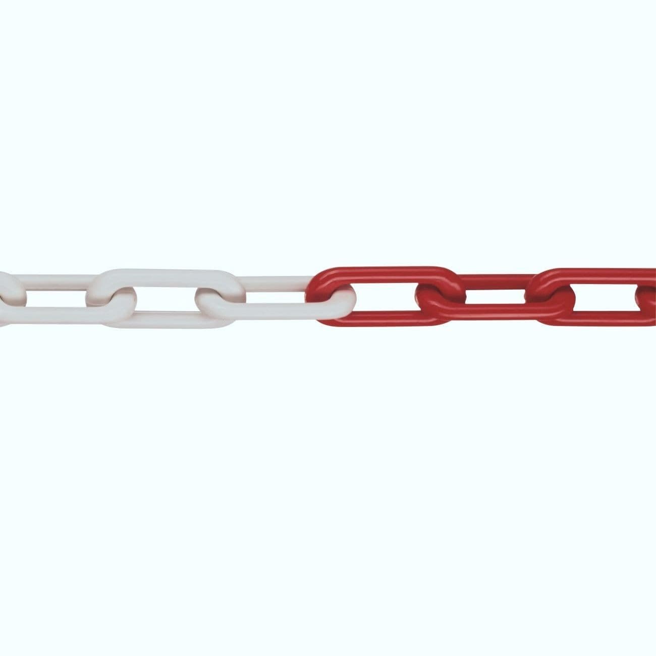 Red & White Plastic Chain Barrier
