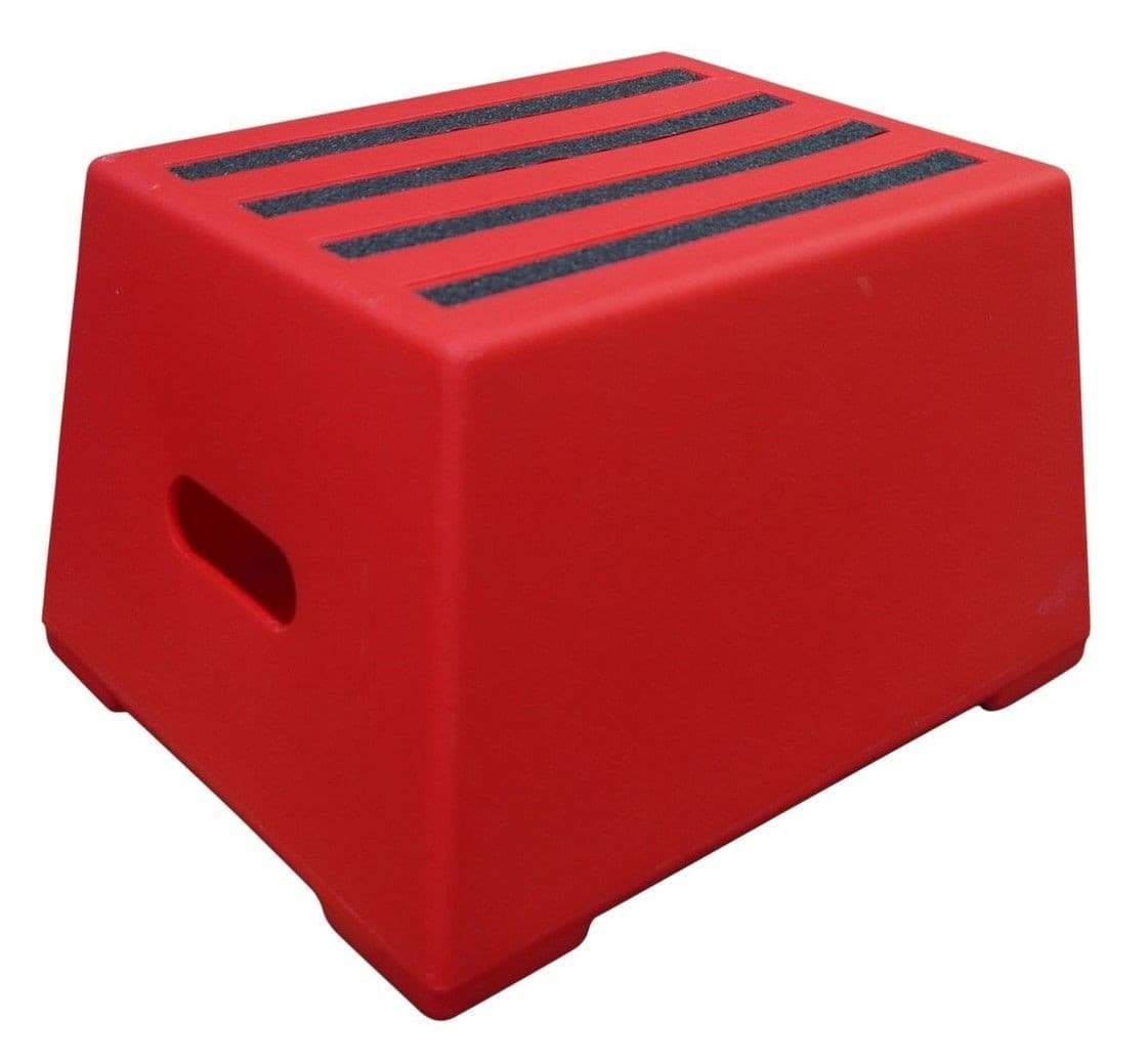 Premium 1 Step Polyethylene Safety Step - Red