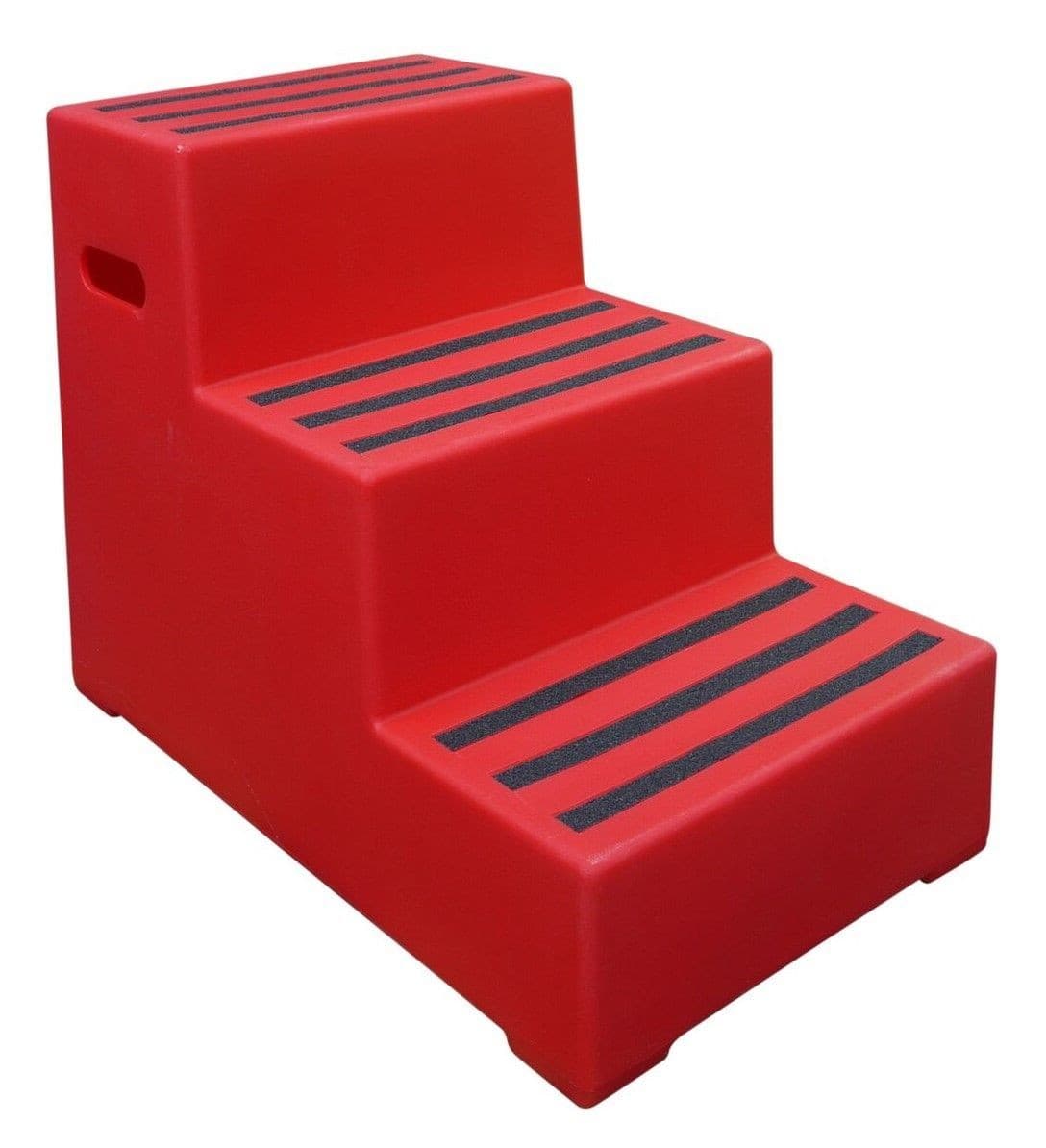 Premium 3 Step Polyethylene Safety Steps - Red