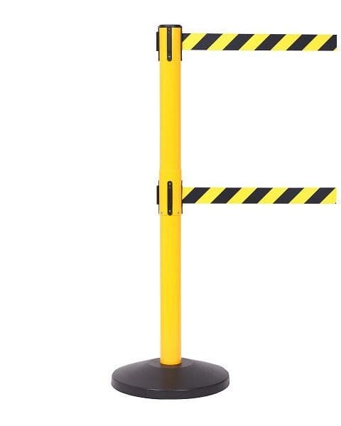SafetyMaster Twin Webbing High Visibility Retractable Barriers