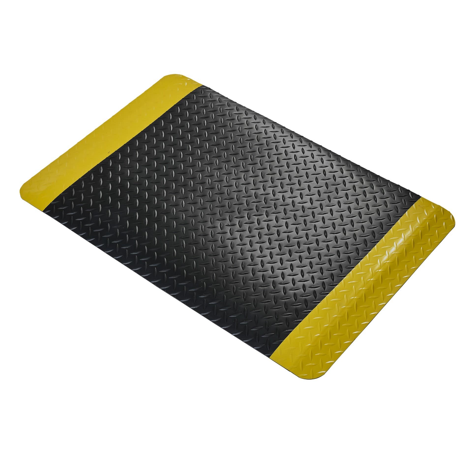 COBA Safety Deckplate Anti-Fatigue Matting | Black / Yellow