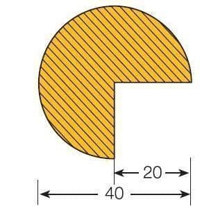 5m Semi-Circular Foam EDGE Impact Protectors