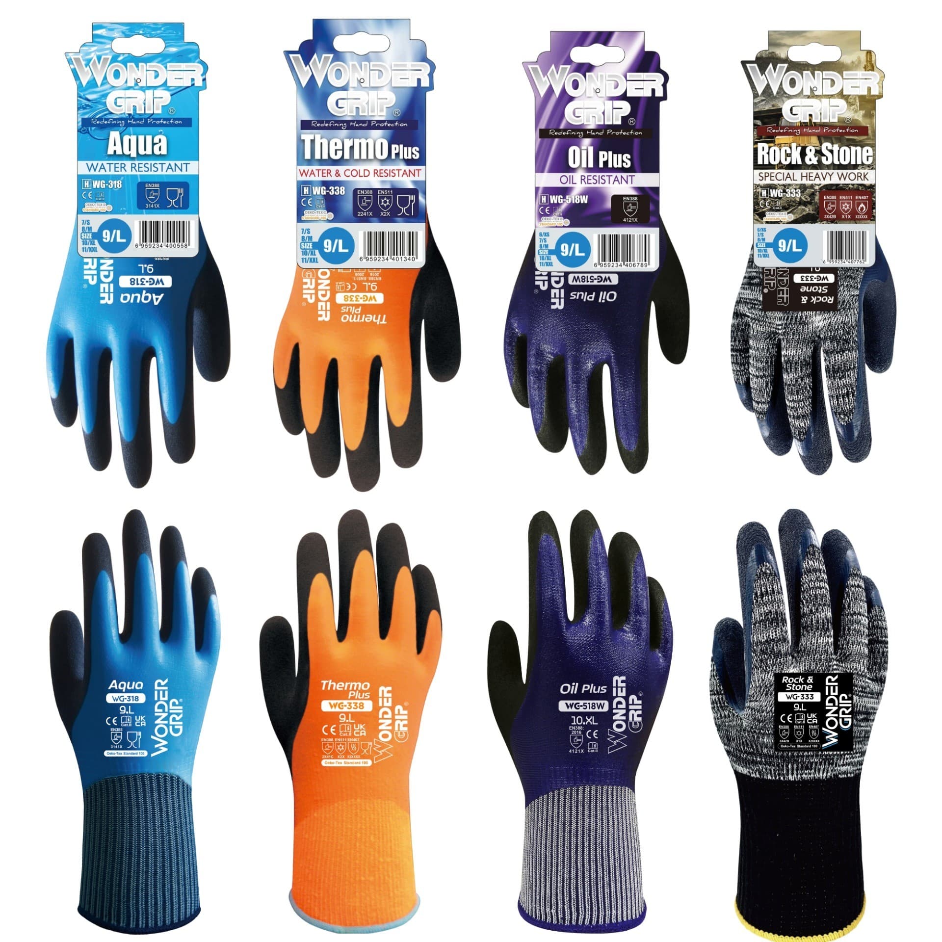 WonderGrip Wet Work Gloves | Trial Pack 4