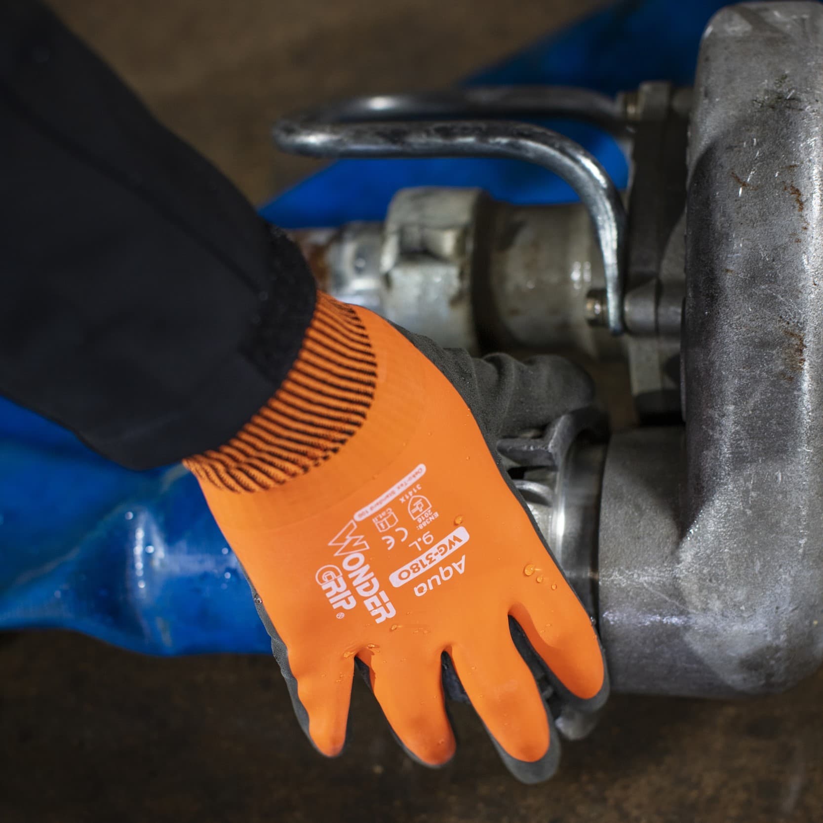 Wonder Grip WG-318O Aqua Gloves (Orange)