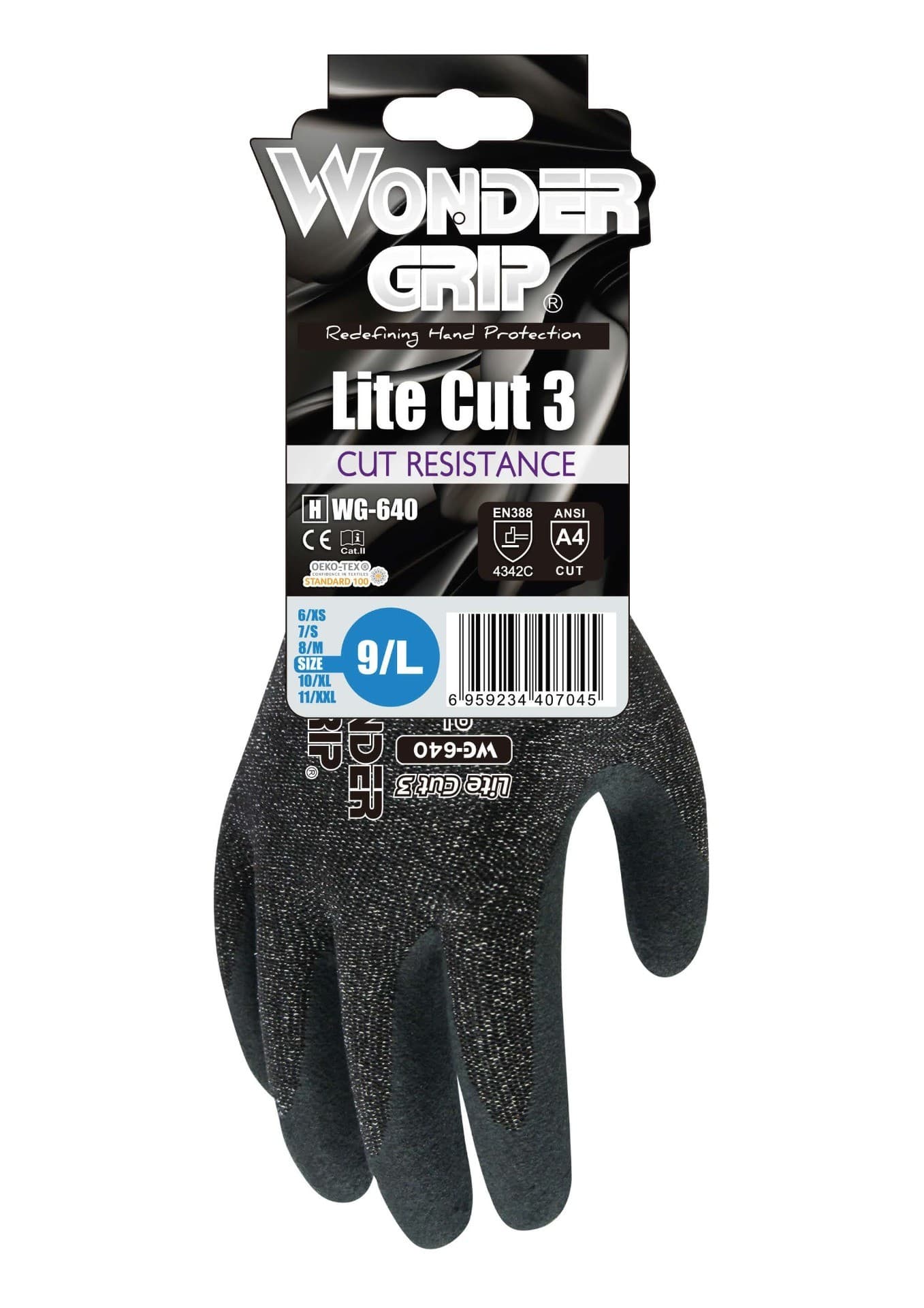 Wonder Grip WG-640 Dexcut Gloves (ANSI A4)