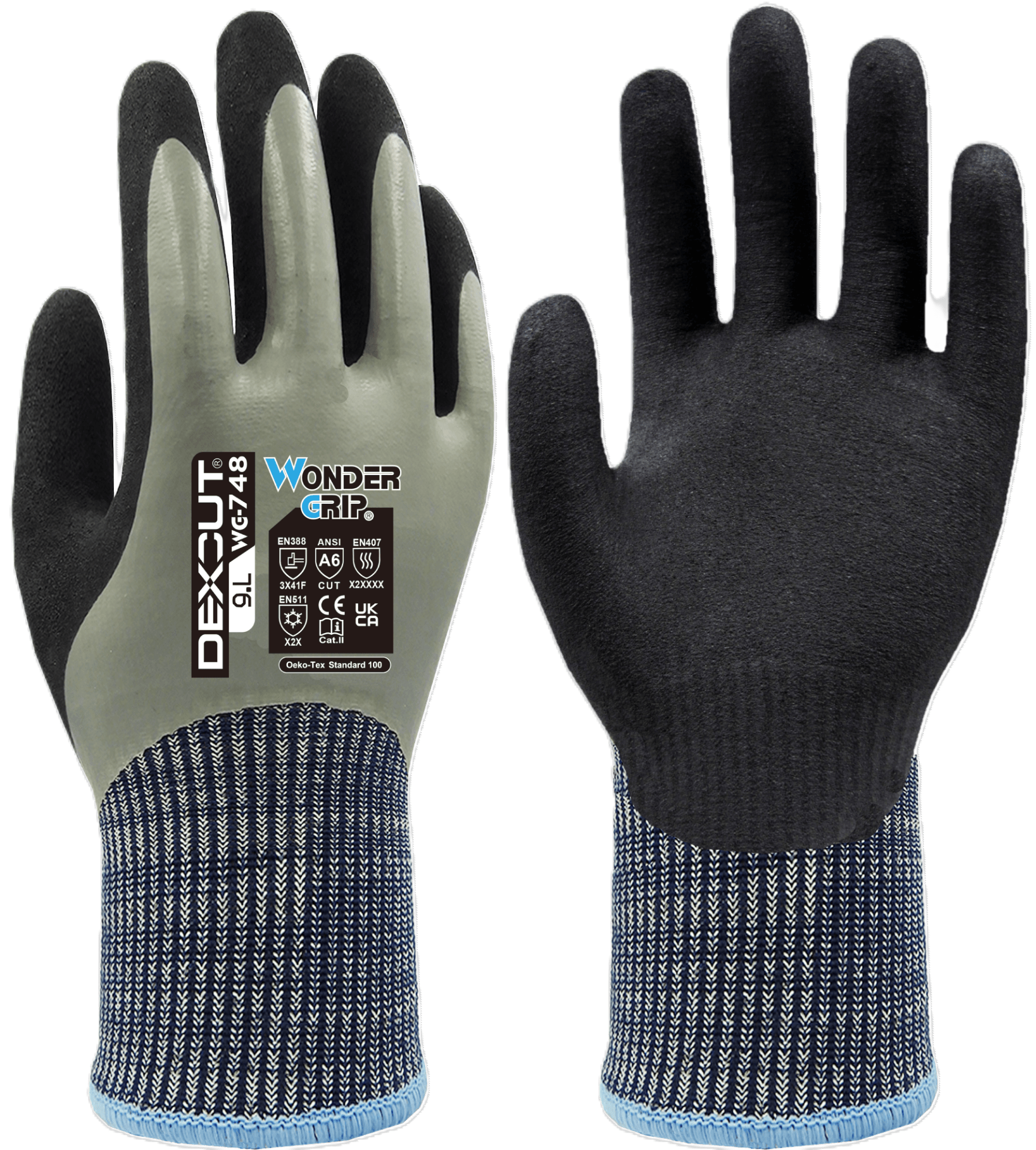 Wonder Grip WG-748 Dexcut Gloves (ANSI A6)