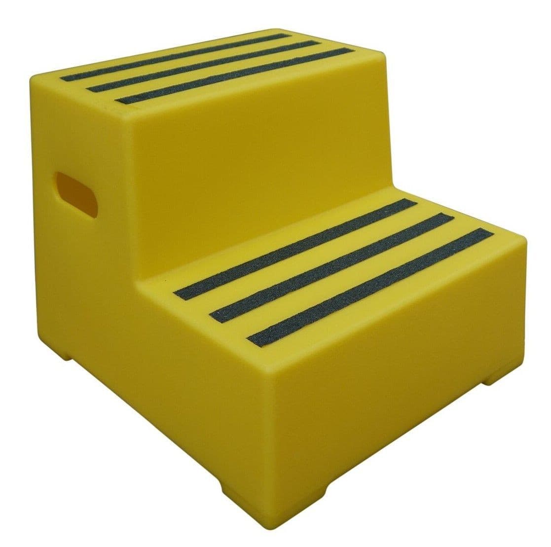 Premium 2 Step Polyethylene Safety Steps - Yellow