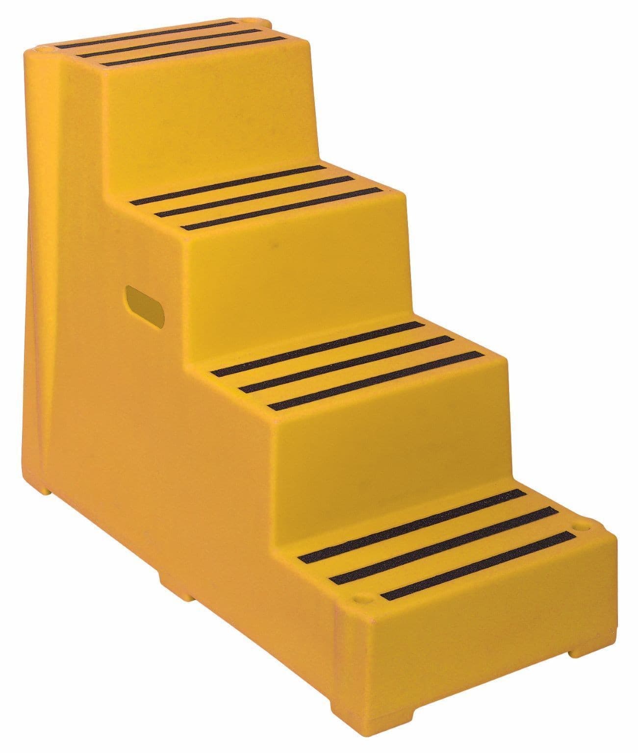 Premium 4 Step Polyethylene Safety Steps - Yellow